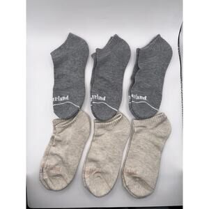 Timberland No Show Socks 6 Pairs - Full Cushion, Light & Dark Gray Medium